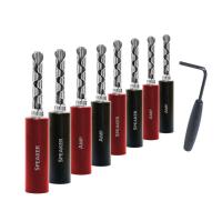 AudioQuest SureGrip 100 Silver Banana Plug - 8 Pack