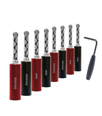 AudioQuest SureGrip 100 Silver Banana Plug - 8 Pack